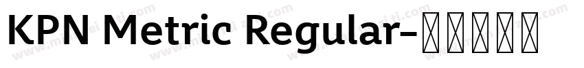 KPN Metric Regular字体转换